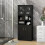 Costway Tall Bathroom Cabinet Large Floor Storage Cabinet-Black 3