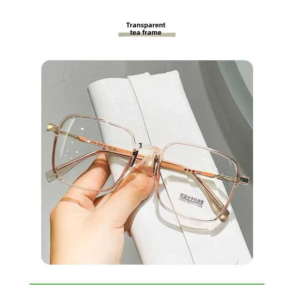 (Transparent Tea, +0.5) Big frame Reading Glasses Readers 0.5 0.75 1.00 1.25 1.5 2.0 3.0 4.0-image-OPC-PHCK59H-NEW