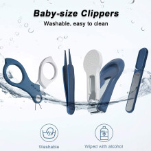 Baby Nagelset, Baby Nagelpflegeset 4 in 1, inkl. Baby Nagelknipser, Nagelschere