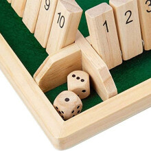 4 Spieler Shut The Box Würfelspiel Mathematikbrett, Flop Brettspiel