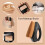 Makellose Foundation-Kabuki-Pinsel, großer Make-up-Pinsel mit tragbarem Etui 5