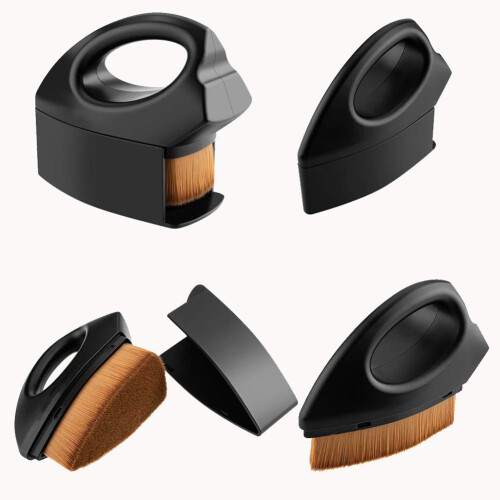 Makellose Foundation-Kabuki-Pinsel, großer Make-up-Pinsel mit tragbarem Etui 1
