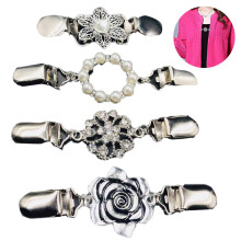 4 Stück Vintage Hemdkleid Cardigan Clip, Taillenclip für Damen, Pullover Schal Brosche Jackenclip für Kleidung