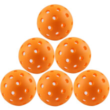 6 Stück Pickleball-Bälle für den Außenbereich, 40 Löcher, speziell für den Pickleball-Sport entwickelt, hochsichtbares optisches Orange