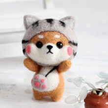 Nadelfilz-Set für Anfänger, Tierpuppe Nadelfilz-Starter-Set mit Werkzeugen Wollfilz-PaketWollfilz, Wollfilz