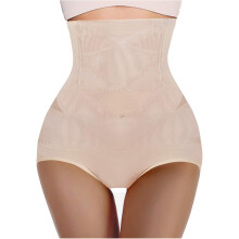 Damen Butt Lifter Shapewear Hi-Waist Doppelte Bauchkontrolle Panty Taillentrainer Body Shaper-XL
