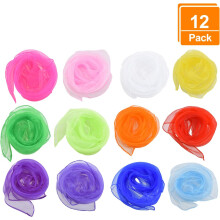 12PCS Jongliertücher Tanztücher Jonglierschals Gymnastiktuch
