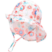 Sonnenhut für Babys und Kleinkinder, Baumwolle, Tiermotiv, LSF 50+, Sommerhut, Sonnenschutz für Kinder und Babys, 4–6 Jahre