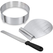 Edelstahl Kuchen Slicer Set Kuchen Basis Cutter Kuchen Boden