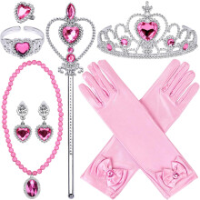 Stück Rosa Prinzessinnenschmuck Spielzeug Mädchenspielzeug Prinzessinnenzubehör, Partygeschenke Kinderpartyzubehör