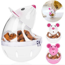 Katzenfutterballspender, kleine Katzenfutterbälle, langsamer Futterspender, mausförmiges Katzenfutterspielzeug aus Glas