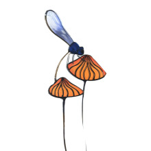 Libelle Buntglas Fenstervorhang - Gartendeko Outdoor Dekorativer Pflanzenstecker - Stil Libelle Blumendekor