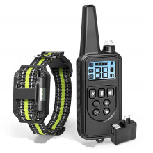 Hundetrainingshalsband mit Fernbedienung, Elektronisches Hundehalsband - Grün