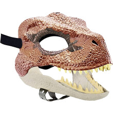 Dinosaurier-Maske, Spielzeug für Jungen, realistische Maske, Fursuit-Kopf, Raubtiermaske, Geschenke für Kinder – Braun