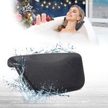 Badewannenkissen, stilvolles Pu-Badekissen mit Saugnäpfen, Nackenkissen-Kopfstütze für Badewanne, Spa, Whirlpool