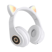 Bluetooth-Katzenohr-Kopfhörer-Gaming-Headset mit LED-Licht für Kinder