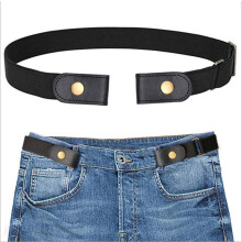 Elastischer Gürtel Damen, Gürtel ohne Schnalle Unsichtbarer Gürtel für Jeans Hosen Verstellbarer Stretchgürtel Gürtel für Damen Herren