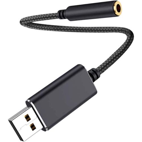 USB-Audioadapter, USB-auf-3,5-mm-Audiobuchsenadapter