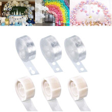 Rollen Ballonbogenstreifen und 3 Rollen dekorative Ballonklebepunkte, Latexballonkette mit 5 m Loch