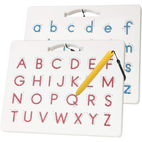 Magnetisches Alphabet-Tracing-Board, ABC-Magnetbuchstaben-Board, Magnettablett