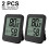 Stück Innenthermometer Digital Hygrometer - Schwarz 1