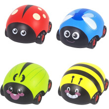 Spielzeug für Kleinkinder im Alter von 1, 2, 3 und 4 Jahren, Spielset mit Fahrzeugen mit Reibungsantrieb (4er-Pack)