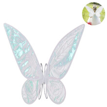 Kinder Funkelnde transparente Feenflügel Halloween Elfenkostüm Engelsflügel - Weiß