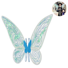 Kinder Funkelnde transparente Feenflügel Halloween Elfenkostüm Engelsflügel - Blau