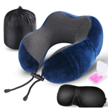 Reisekissen, Nackenkissen aus Memory Foam, mit bequemem und atmungsaktivem Bezug
