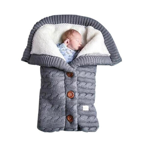 Baby-Strick-Wickeltuch, Windeln, warmer Winterschlafsack
