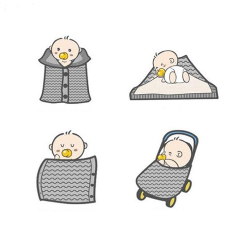 Baby-Strick-Wickeltuch, Windeln, warmer Winterschlafsack 2
