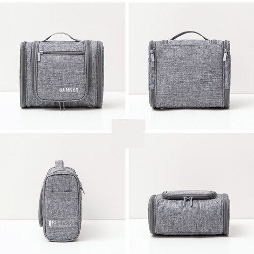 Reise-Kulturtasche zum Umhängen, A Grau (Groß) 2