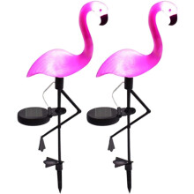 Flamingos Gartendeko-Leuchten, IP44 wasserdichte Solar-Erdspießleuchten für den Außenbereich