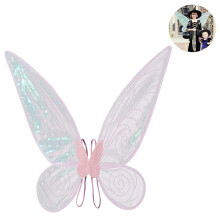 Kinder Glitzernde transparente Feenflügel Halloween Elfenkostüm