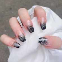 French Coffin Press on Nails Abdeckung Künstliche Nägel Ballerina Nail Art DIY Acryl Gefälschte Nagelspitzen 24St