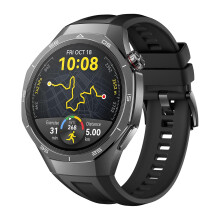 Huawei Watch GT 5 Pro Black Dial Black Rubber Strap 46mm Smart Watch