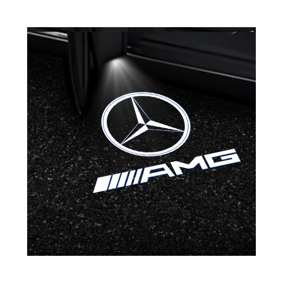 2 Pieces For Mercedes Benz Welcome Lamp Class E Class C Gls/Glc/Glb/Gla Door Projector Lamp (Original Standard Amg) 7334477180174