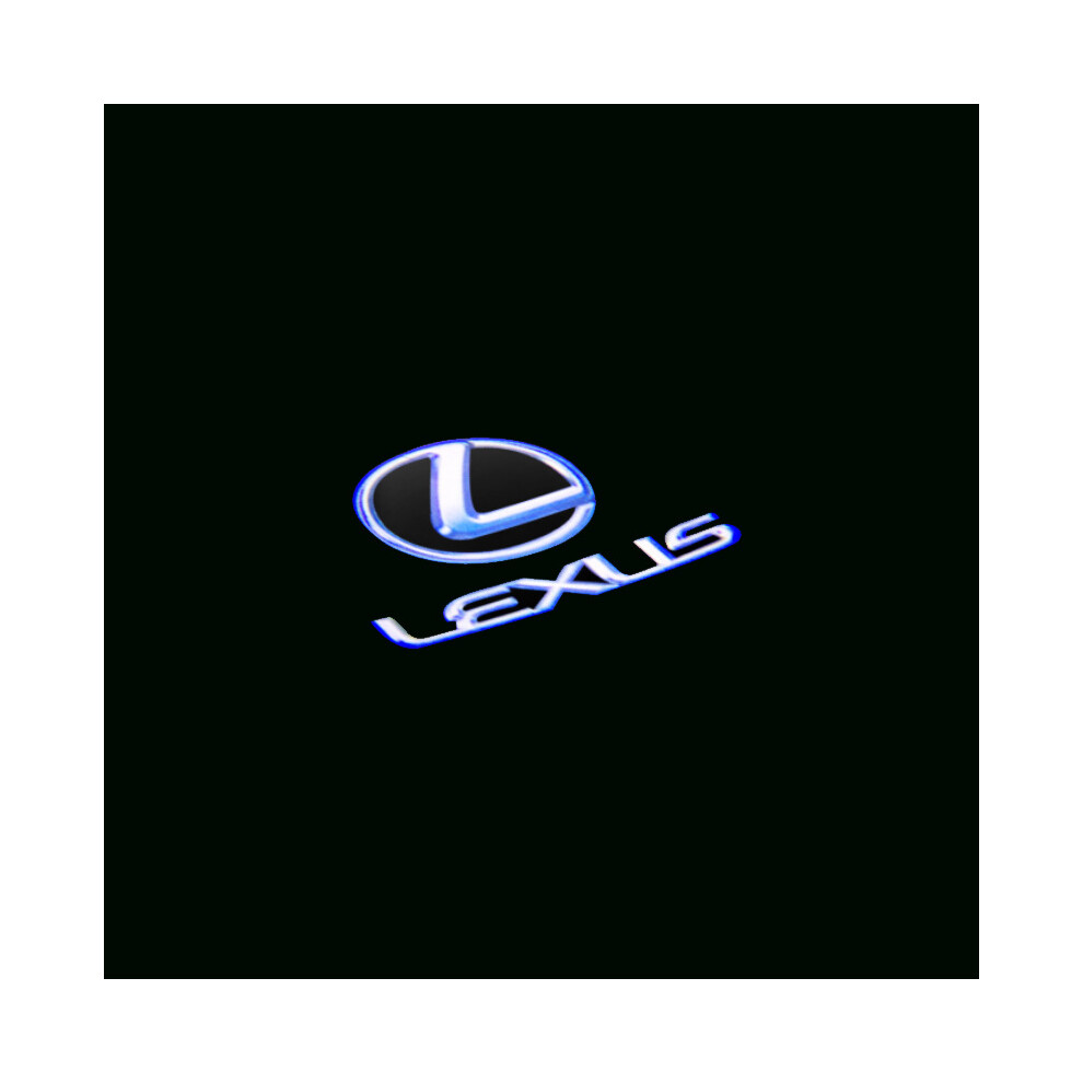 2 Piece Lexus Ls Rx Es Is Lx Door Projection Atmosphere Lamp ( Label Without Circle) White 7334477180310