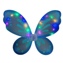LED-Ankleideflügel, leuchtende Schmetterlingsflügel, Geburtstagsparty-Dekoration, Seeblau