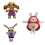 (Caped Rabbit)Bing Bunny Κουνελάκι Ελεφαντάκι Ξύλινο Αρκουδάκι Διακοσμητικό Διακόσμηση 3