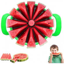 Faca para melancia, cortador de melão, aço inoxidável, cortador de frutas, com cabos antiderrapantes, diâmetro 23,5 cm, faca para melancia, melão