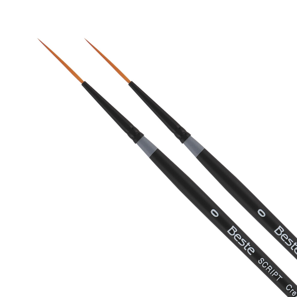 Creative Mark Beste Golden Taklon Script Liner #4-Confezione Da 3 Pennelli Per Artisti, Pennelli Per Acquerelli Professionali Per Pittura Acrilic-image