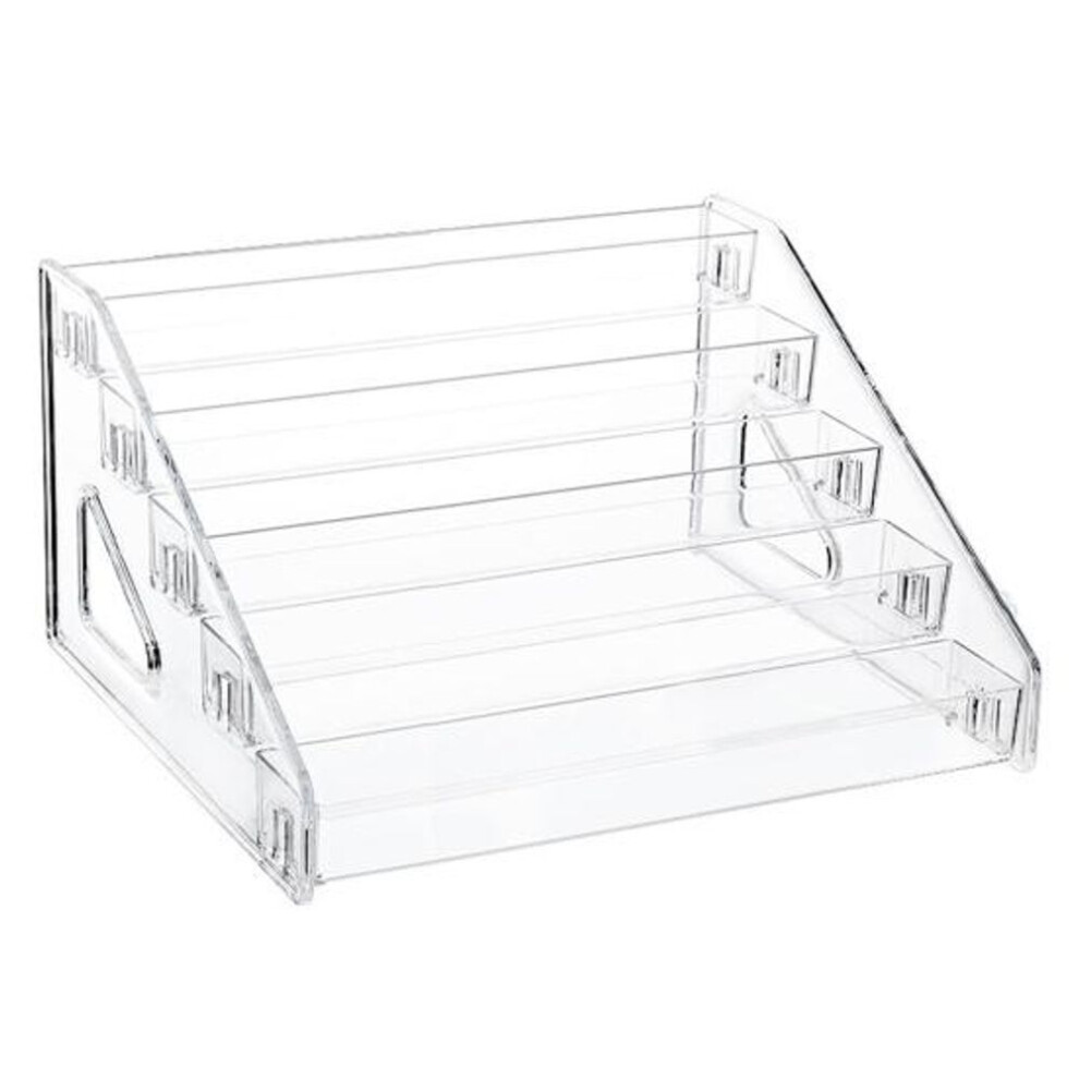 (as the picture, Five Layers) Nail Polish Organizer Acrylic Display Rack Transparent Design Multipurpose Sunglasses Organizer Essential Oils Holder
