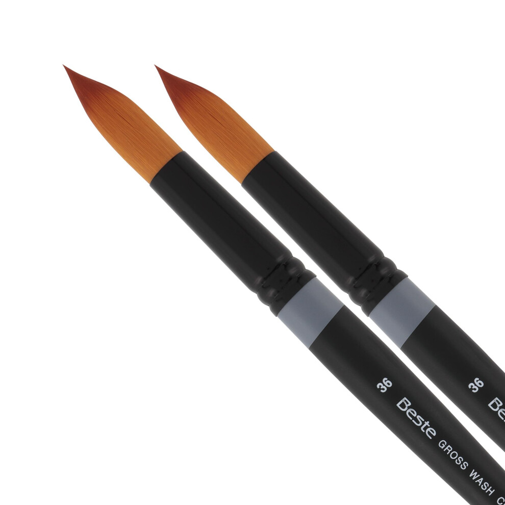 Creative Mark Beste Golden Taklon Gross Wash #4-2 Pack Artist Brush Professionele Aquarelpenselen Voor Acrylverf Korte Steel Scherpe Randen Handg-image