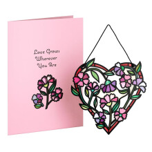 Lovepop Love Suncatcher -kort fr henne och honom - 3D -gratulationskort fr pojkar flickor mn kvinnor - krlek vxer - 5 """" x 7 """" hjrtkort -