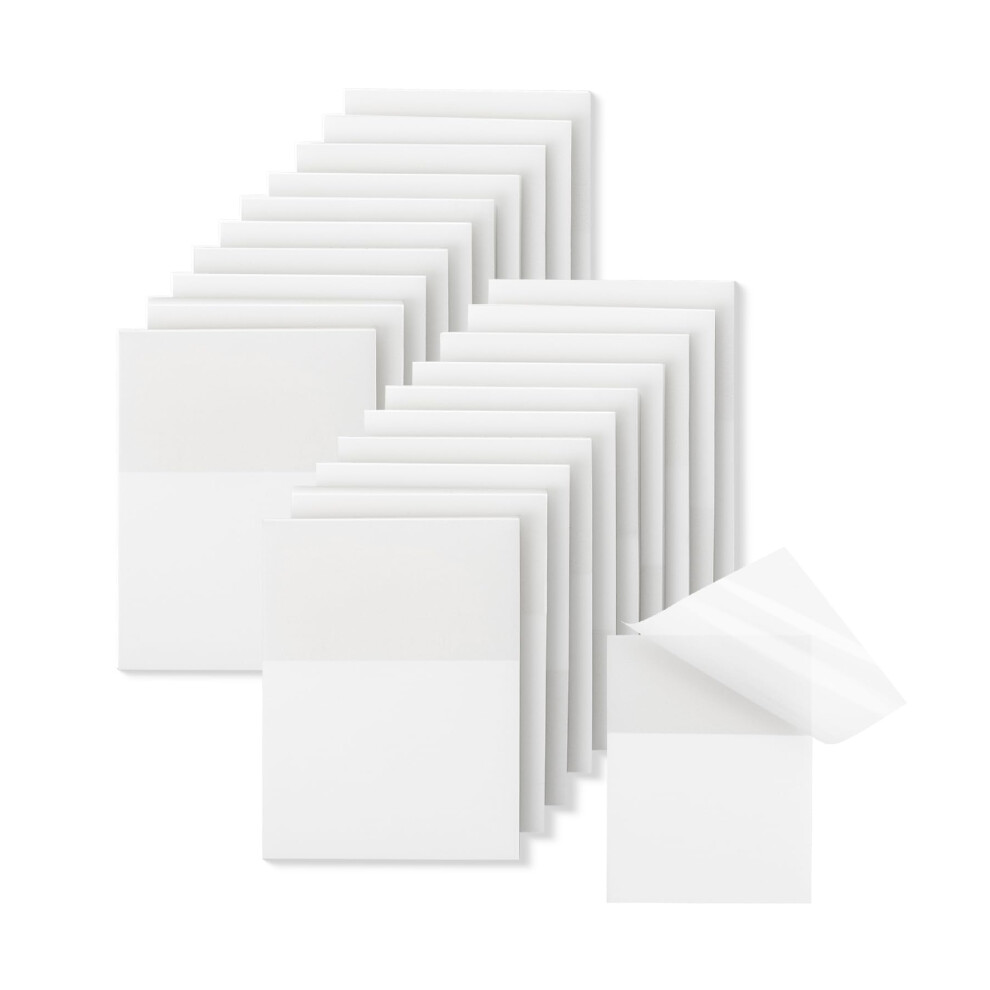 Mr. Pen- Transparent Sticky Notes  1.5""x2""  20 Pads  1000 Sheets  Clear See Through Sticky Notes  Small Sticky Notes Transparent  Translucent Sticky-image-OPC-PHCKMGN-NEW
