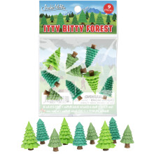 Accoutrements Itty Bitty Forest Trees 9-delige Set - Miniatuur Bomen voor Betoverende Landschappen