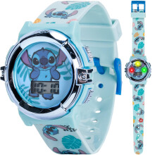 Disney Stitch -lasten LCD-kello ? vilkkuva valokello, digitaalinen kellonytt, sdettv hihna, hauska hahmosuunnittelu, tydellinen pojille ja tyt