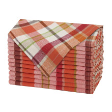 COTTON CRAFT Lot de 12 serviettes de table en tissu carreaux de rcolte Lot de 12 serviettes de table en pur coton Cadeau de table pour tou