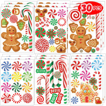 Pepermunt Sticks Stickers voor Knutselen 420PCS Kerststickers Bulk 3D